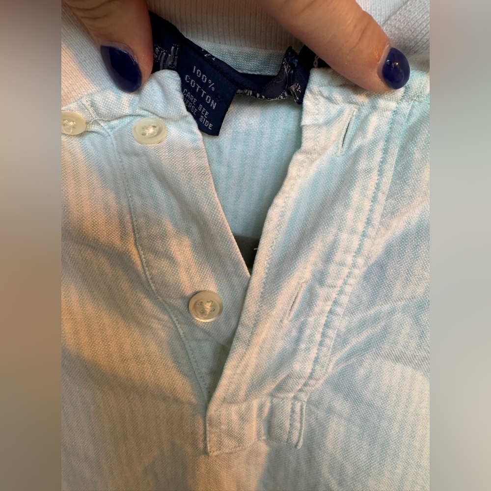 Ralph Lauren Blue Label Blue and White Striped Polo Shirt
Size Medium - Picture 3 of 6